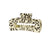 Retro Artistic Stripe Leopard Plastic Resin Printing Hair Claws