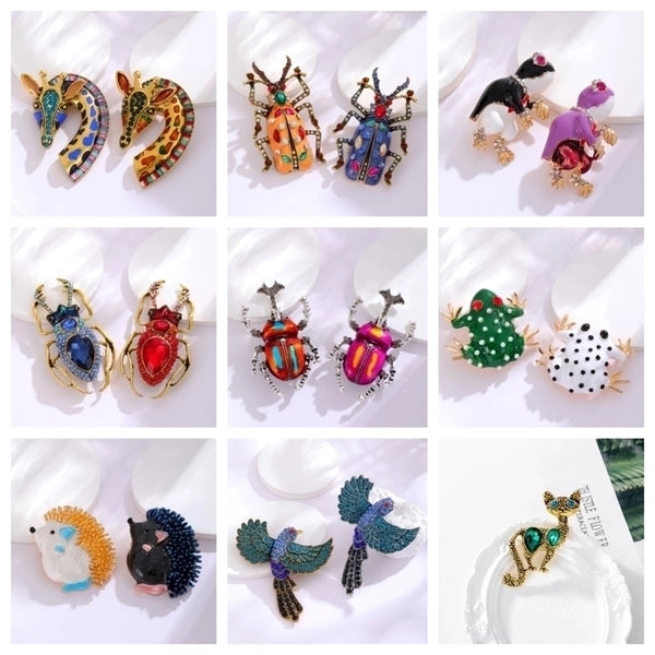 Retro Bird Alloy Inlay Rhinestones Women's Corsage Brooches