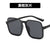 Retro Brown Sunglasses Half Frame Contrast Color Sunglasses