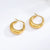 Retro C Shape Plating Stainless Steel No Inlaid Earrings