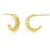 Retro C-shaped Twist Copper Earrings Wholesale