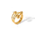 Retro Circle Ball Stainless Steel Polishing Plating 18k Gold Plated Rings