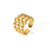 304 Stainless Steel 18K Gold Plated Retro Plating Circle Heart Shape Snake Open Rings