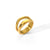 Retro Circle Stainless Steel Polishing Plating Inlay Rhinestones 18k Gold Plated Rings