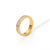 Retro Circle Stainless Steel Polishing Plating Inlay Rhinestones 18k Gold Plated Rings