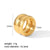 Retro Circle Stainless Steel Polishing Plating Inlay Rhinestones 18k Gold Plated Rings