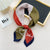 Retro Clashing Color Flower Square Silk Scarf Wholesale