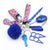 Retro Classic Style Color Block Stripe Flower Cloth Resin Self-defense Unisex Keychain