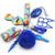 Retro Classic Style Color Block Stripe Flower Cloth Resin Self-defense Unisex Keychain