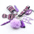 Retro Classic Style Color Block Stripe Flower Cloth Resin Self-defense Unisex Keychain