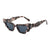 Retro Color Block Ac Cat Eye Rhinestone Full Frame Women's Sunglasses