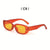 Retro Color Block Ac Oval Frame Full Frame Women's Sunglasses