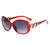 Retro Color Block Ac Oval Frame Full Frame Women's Sunglasses