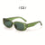 Retro Color Block Ac Oval Frame Full Frame Women's Sunglasses