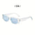 Retro Color Block Ac Oval Frame Full Frame Women's Sunglasses