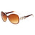 Retro Color Block Ac Oval Frame Full Frame Women's Sunglasses