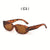 Retro Color Block Ac Oval Frame Full Frame Women's Sunglasses