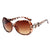 Retro Color Block Ac Oval Frame Full Frame Women's Sunglasses