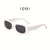 Retro Color Block Ac Oval Frame Full Frame Women's Sunglasses