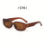 Retro Color Block Ac Oval Frame Full Frame Women's Sunglasses