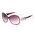 Retro Color Block Ac Oval Frame Full Frame Women's Sunglasses