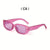 Retro Color Block Ac Oval Frame Full Frame Women's Sunglasses