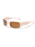 Retro Color Block Ac Square Full Frame Men's Sunglasses