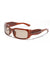 Retro Color Block Ac Square Full Frame Men's Sunglasses