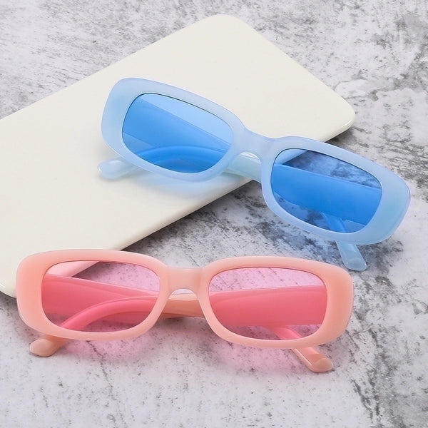 Retro Color Block Ac Square Full Frame Women's Sunglasses