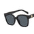 Retro Color Block Ac Uv Protection Square Full Frame Women's Sunglasses