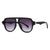 Retro Color Block Gradient Color Pc Polygon Full Frame Men's Sunglasses