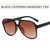 Retro Color Block Leopard Ac Toad Glasses Full Frame Women's Sunglasses