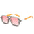 Retro Color Block Pc Square Full Frame Men's Sunglasses