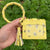 Retro Color Block Tassel Pu Leather Bag Pendant Keychain 1 Piece