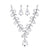 Retro Color Droplets Alloy Rhinestone Glass Earrings Necklace Set Wholesale