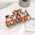 Retro Colorful Plaid Bow Knot Plastic Hair Claws