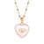 Retro Commute Heart Shape Eye Stainless Steel Plating Inlay Zircon 18k Gold Plated Pendant Necklace