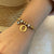 Retro Commute Letter Eye Stainless Steel Inlay Rhinestones Bracelets