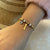 Retro Commute Letter Eye Stainless Steel Inlay Rhinestones Bracelets