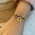 Retro Commute Letter Eye Stainless Steel Inlay Rhinestones Bracelets