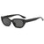 Retro Commute Solid Color Resin Cat Eye Full Frame Women's Sunglasses