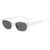 Retro Commute Solid Color Resin Cat Eye Full Frame Women's Sunglasses