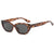 Retro Commute Solid Color Resin Cat Eye Full Frame Women's Sunglasses