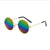 Retro Cool Style Colorful Pc Round Frame Clips Men's Sunglasses