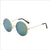 Retro Cool Style Colorful Pc Round Frame Clips Men's Sunglasses