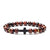 Retro Cross Beaded Natural Stone Bracelets