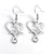 Retro Cross Heart Shape Titanium Steel Plating Drop Earrings 1 Pair