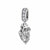 Retro Cross Heart Sterling Silver Inlay Zircon Pendants Jewelry Accessories