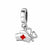 Retro Cross Heart Sterling Silver Inlay Zircon Pendants Jewelry Accessories