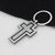 Retro Cross Metal Patchwork Keychain